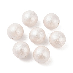メッキABSプラスチックビーズ  ラウンド  ホワイト  20mm  穴：2mm&nbsp;OACR-B026-03