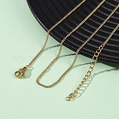 1.5MM 304 Stainless Steel Curb Chain Necklaces&nbsp;NJEW-T016-28G