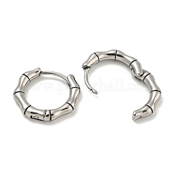 316サージカルステンレスフープピアス  リング  アンティークシルバー  15.5x3mm&nbsp;EJEW-D096-19J-AS