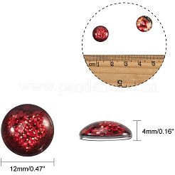 Flatback Glass Cabochons for DIY Projects&nbsp;GGLA-PH0005-12mm-06A