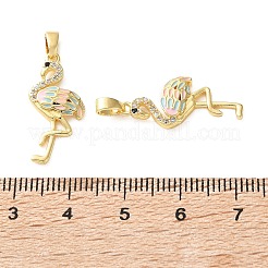 Brass Micro Pave Black Cubic Zirconia Pendants&nbsp;CU-CBA2554-06G-01