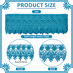 Polyester Flower Lace Ribbon&nbsp;OCOR-WH0105-156B