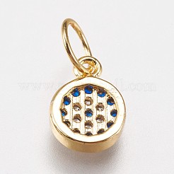 Brass Micro Pave Cubic Zirconia Charms&nbsp;ZIRC-E145-07