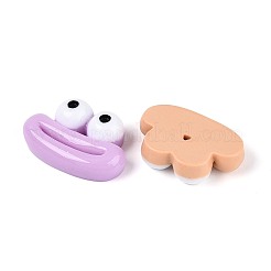 不透明樹脂デコデンカボション  カエル  ミックスカラー  28~29.5x19~19.5x8~8.5mm&nbsp;RESI-N051-15