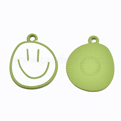 Spray Painted Alloy Pendants&nbsp;ENAM-S127-026B-RS