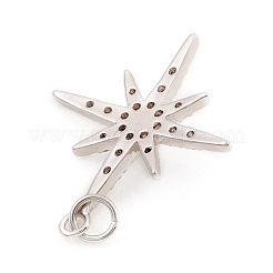 Brass Micro Pave Cubic Zirconia Charms&nbsp;ZIRC-G169-06P