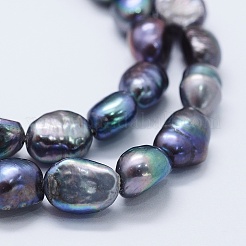 Natural Cultured Freshwater Pearl Beads Strands&nbsp;PEAR-K004-02B