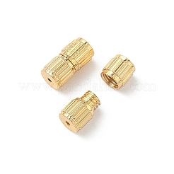 真鍮製ネジ式クラスプ  ニッケルフリー  コラム  18KGP本金メッキ  7.5x4mm  穴：0.7mm&nbsp;KK-Z136-44B-G