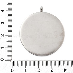 304ステンレスペンダント  エナメル  フラットラウンドのチャーム  ブラック  39.5x35x3mm  穴：3mm&nbsp;STAS-F313-12P