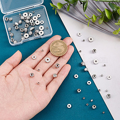 80Pcs 8 Style 201 Stainless Steel Beads&nbsp;STAS-PH0004-24