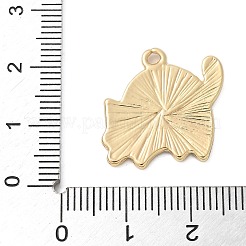 合金エナメルチャーム  ゴールドカラー  猫のチャーム  ブラック  20.5x20x1.5mm  穴：1.6mm&nbsp;ENAM-A009-04D-G