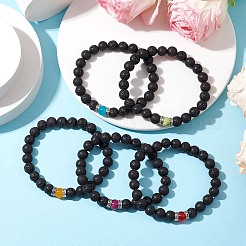 7Pcs Chakra Gemstone Stretch Bracelets Sets&nbsp;BJEW-JB11023