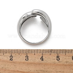 女性用304ステンレススチールカフリング  ステンレス鋼色  内径：18mm&nbsp;RJEW-A063-01F-P