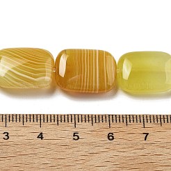 Natural Yellow Agate Beads Strands&nbsp;G-K392-B01-13x18mm