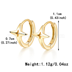 S925 Silver Lightning Hoop Earrings for Daily Wear Minimalist Stylish Jewelry&nbsp;KL4748-1