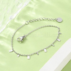 304 Stainless Steel Cable Chain Bracelets for Women&nbsp;BJEW-A036-21P