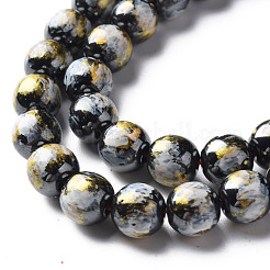 Spray Painted Non-magnetic Synthetic Hematite Beads Strands&nbsp;G-N337-06D
