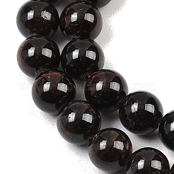 ラウンド天然のガーネットビーズ連売り  8mm  穴：1mm  約46個/連  15インチ&nbsp;X-G-D751-8mm