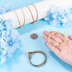 4Pcs 4 Colors Bohemian Cotton Cord Braided Bracelets&nbsp;BJEW-TA0001-26