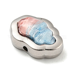 合金樹脂チャーム  ツートンクラウドチャーム  銀  11.5x16x6mm  穴：1.2mm&nbsp;PALLOY-R144-04P