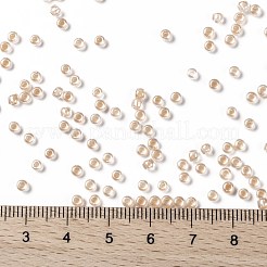 TOHOラウンドシードビーズ  日本製シードビーズ  （794)内側カラーabクリスタル/アプリコット裏地  8/0  3mm  穴：1mm  約222PCS /ボトル  10 G /ボトル&nbsp;SEED-JPTR08-0794