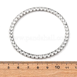 304 Stainless Steel with Clear Cubic Zirconia Link Chain Bracelets for Women&nbsp;BJEW-G754-02P