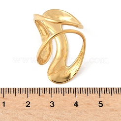 Ocean Themes 304 Stainless Steel Open Cuff Rings for Women&nbsp;RJEW-K293-02A-G