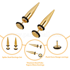 20Pcs 10 Colors Stainless Steel Ear Taper Stretcher&nbsp;EJEW-FI0001-69
