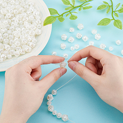300個3スタイルイミテーションパールアクリルビーズ  花  ホワイト  7~11x7.5~11.5x7.7~11mm  穴：1.2~2.8mm  100個/スタイル&nbsp;OACR-GA0001-20