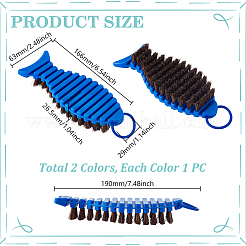 2Pcs 2 Colors Bristle with Silicone Brush&nbsp;AJEW-GA0008-93