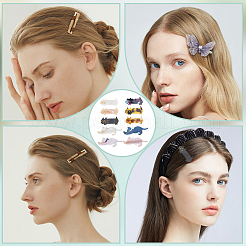 10Pcs 10 Styles Cute Cat Cellulose Acetate(Resin) Alligator Hair Clip&nbsp;OHAR-GF0001-20