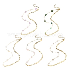 304 Stainless Steel Paperclip Chain Necklaces&nbsp;NJEW-JN05605