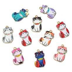 45Pcs 9 Colors Alloy Enamel Pendants&nbsp;ENAM-CJ0007-31