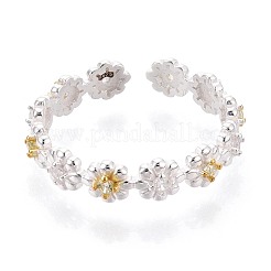 925 Sterling Silver Micro Pave Clear Cubic Zirconia Open Cuff Rings for Women&nbsp;STER-N016-137SG