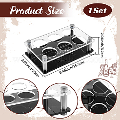 6 Hole Acrylic Shot Glasses Holders&nbsp;AJEW-WH20096-36A