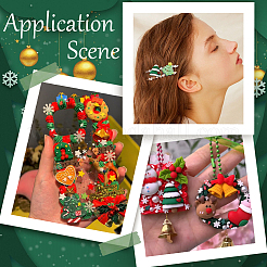60Pcs 10 Styles Christmas Theme Oapque Resin Decoden Cabochons&nbsp;RESI-SC0005-65