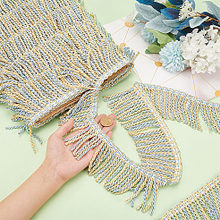 Two Tone Polyester Twisted Rope Tassel Fringe Trimming&nbsp;DIY-WH0304-703E