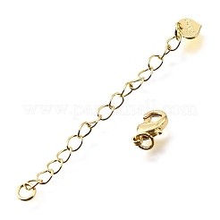 Brass Micro Pave Cubic Zirconia End With Chain&nbsp;KK-V011-27G