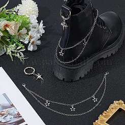4Pcs 3 Styles Brass Chains Boot Strap Chains&nbsp;HJEW-BM0001-11