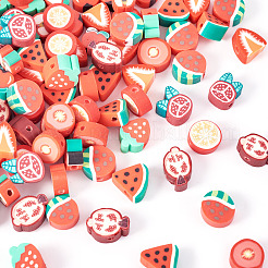 100Pcs 10 Styles Handmade Polymer Clay Beads&nbsp;CLAY-TA0001-65