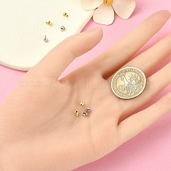 8 個 2 色真鍮つぶし玉  長持ちメッキ  ロンデル  ミックスカラー  4.5x3.5x3mm  穴：1mm  4個/カラー&nbsp;KK-YW0001-18