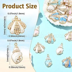 20Pcs 10 Styles Marine Theme Alloy Enamel Pendants&nbsp;FIND-CJ0002-93