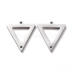 変色しない304ステンレススチールリンクコネクター  三角形  ステンレス鋼色  18x15.5x1.5mm  穴：1.2mm&nbsp;STAS-Z037-01P