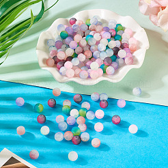 200Pcs 10 Colors Crackle Glass Beads Strands&nbsp;GLAA-TA0003-31B