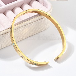 Eye 304 Stainless Steel Rhinestone Bangles for Women&nbsp;BJEW-Z092-09G