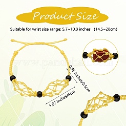 Adjustable Braided Nylon Cord Macrame Pouch Bracelet Making&nbsp;AJEW-SW00013-02