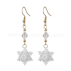 Glass Seed Beads Dnagle Earrings&nbsp;EJEW-MZ00501-01
