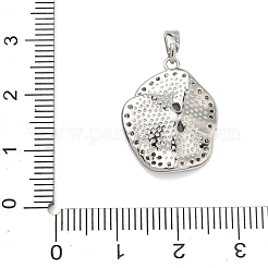 Brass Micro Pave Clear Cubic Zirconia Pendant Cabochon Settings&nbsp;KK-G556-06P