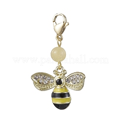5Pcs Bee Alloy Enamel Pendant Decorations&nbsp;HJEW-JM01728