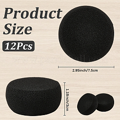 陶器スポンジ  ラウンド  ブラック  7.5cm&nbsp;CELT-CP0001-01B